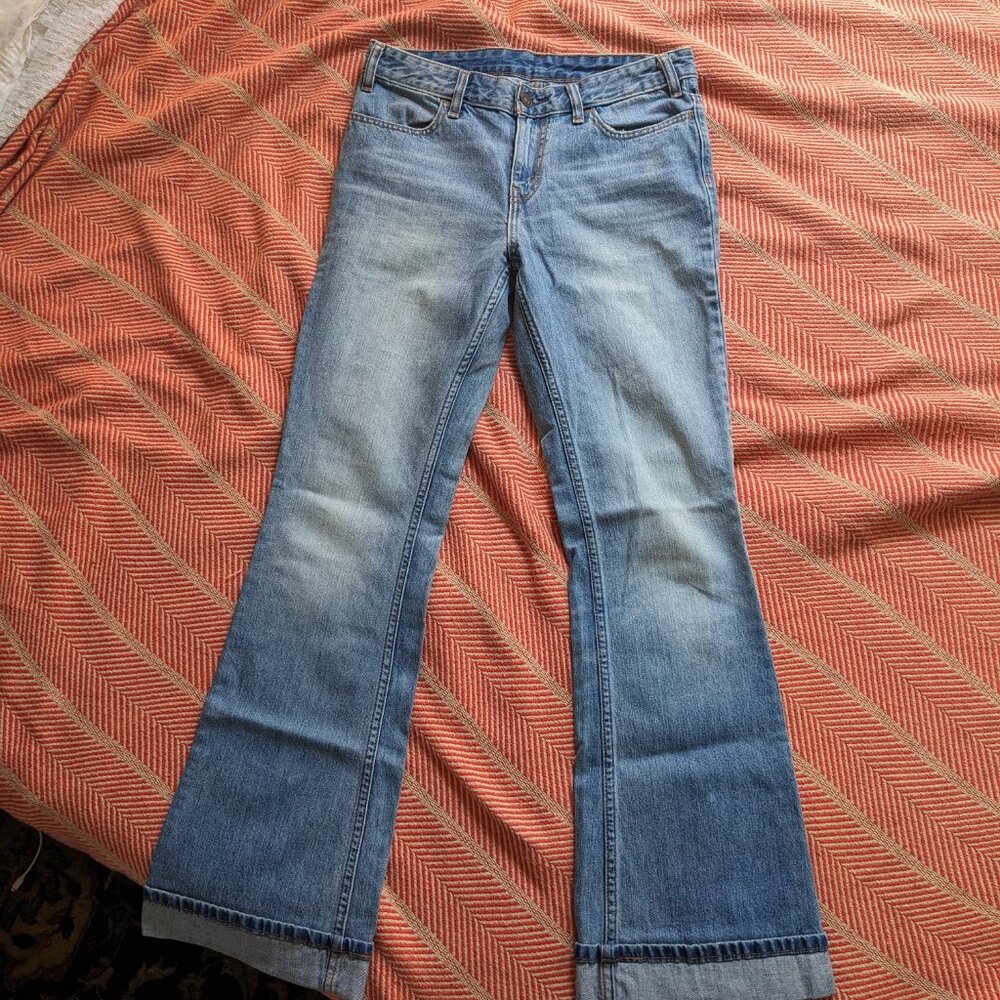Mid Rise Levi's Flare Orange Tab Jeans
